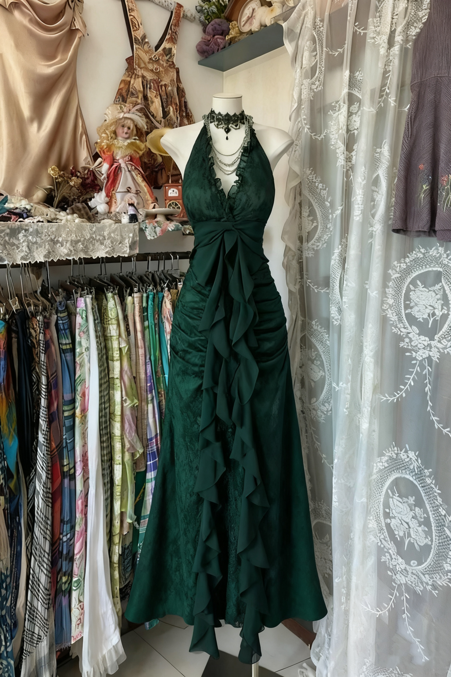 Black Elegant Vintage Prom Party Gown Evening Dress      cg25250