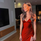 Spaghetti Straps Green Sexy Prom Dress Long Evening Dresses With Split    cg25333
