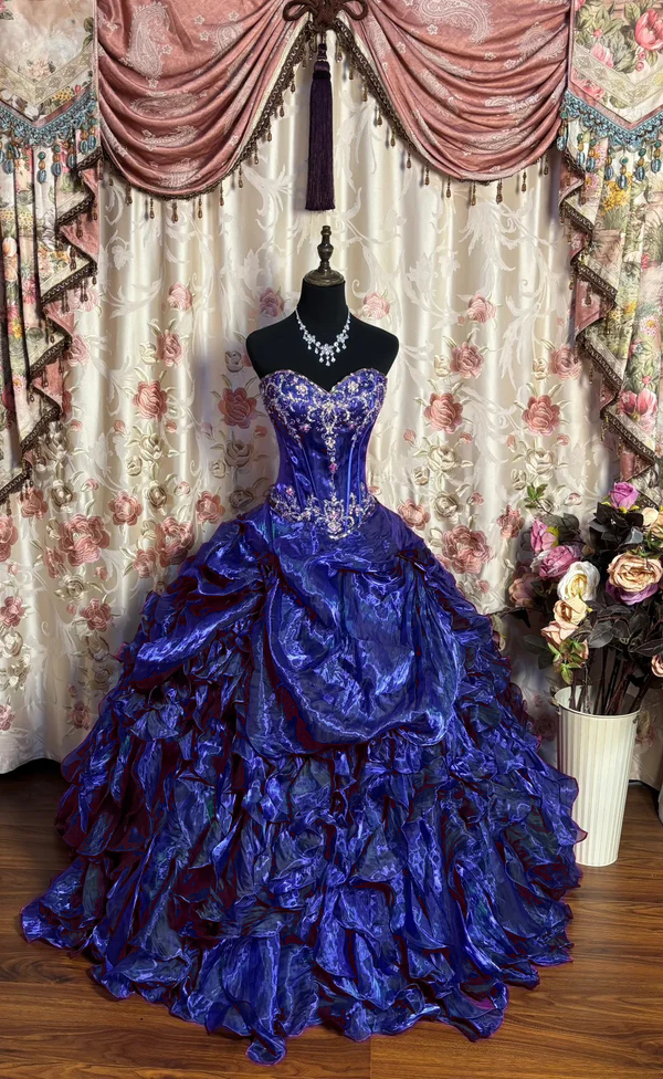A Line Long Ball Gown Quinceanera Dress Unique Long Evening Dress    cg25549