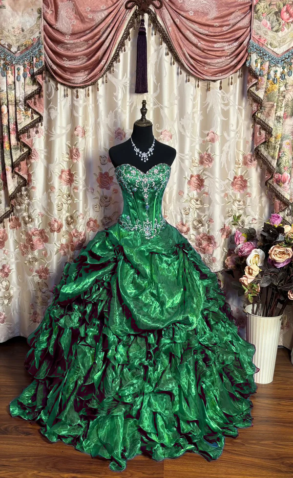 A Line Long Ball Gown Quinceanera Dress Unique Long Evening Dress    cg25549