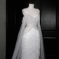 Tassel Mermaid White Wedding Dress Evening Dress 22nd Birthday Outfit cg26347