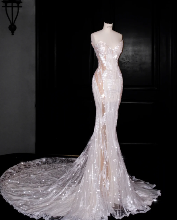 Luxurious Mermaid Prom Party Dress Evening Dress 22nd Birthday Outfit cg26344