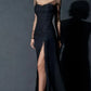 Black Elegnt Sheath Evening Dress, Long Sleeve Evening Dress, Elegant prom Dress cg2704