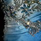 Vintage Mermaid Sweetheart Sleeveless Long Blue Prom Gown Fairy Prom Dresses cg26132