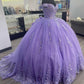 Lilac Corset Mexican Quinceanera Dress Ball Gown Prom Dress ,Appliques Lace Birthday Party Dress  cg24978
