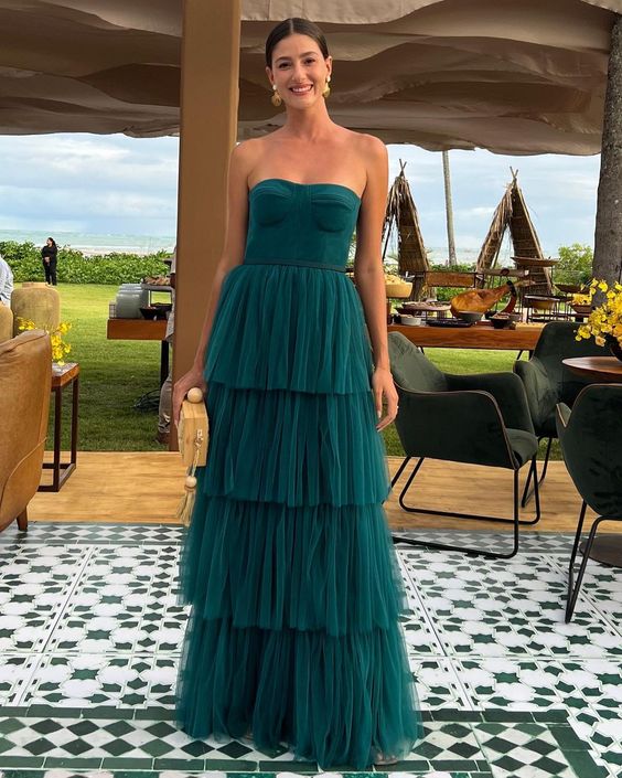 Dark Green Long prom dresses party dress        cg24929