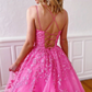 Straps Scoop A-Line Prom Dresses with Appliques    cg21274