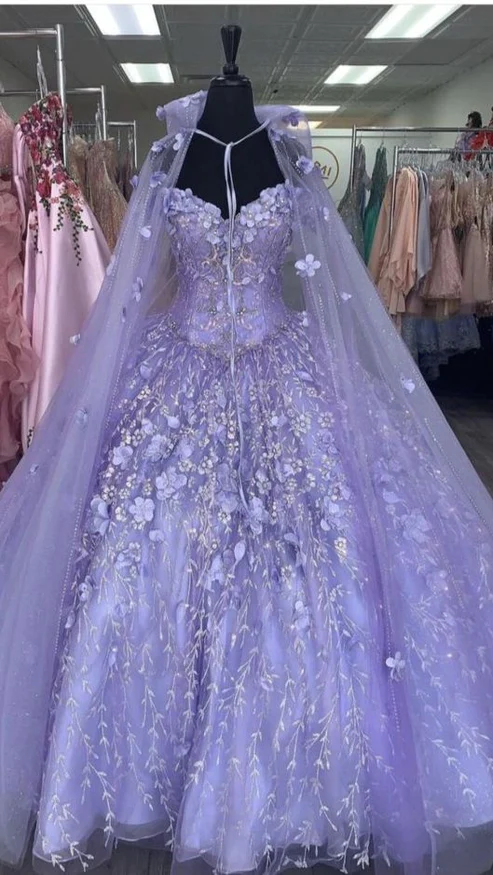 Blumen Quinceanera Kleider Off Schulter Ballkleid Puffy Spitze Stickerei Prinzessin Sweet 16 Mädchen cg24835