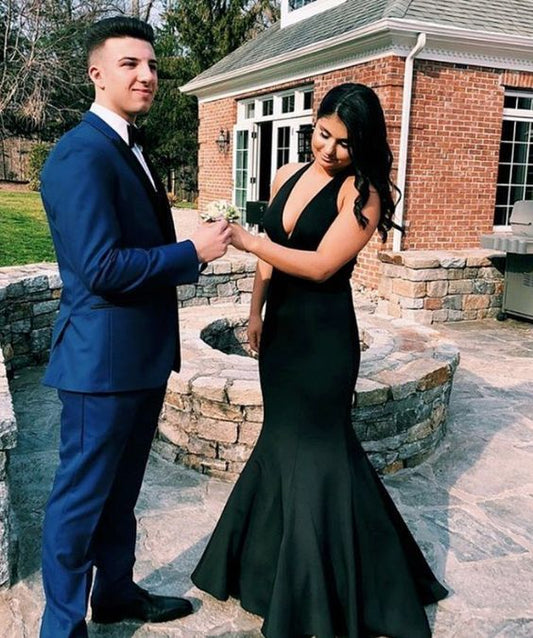 Black Mermaid Long Prom Dress   cg10632