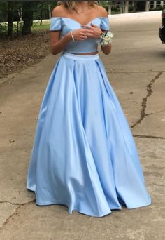 Charming Prom Dress, Off Shoulder Blue Prom Dresses, Long Evening Dress    cg10719