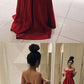 Red Prom Dress, Long Prom Dress, Elegant Prom Dress, Strapless Prom Dress, A Line Prom Gowns cg1072