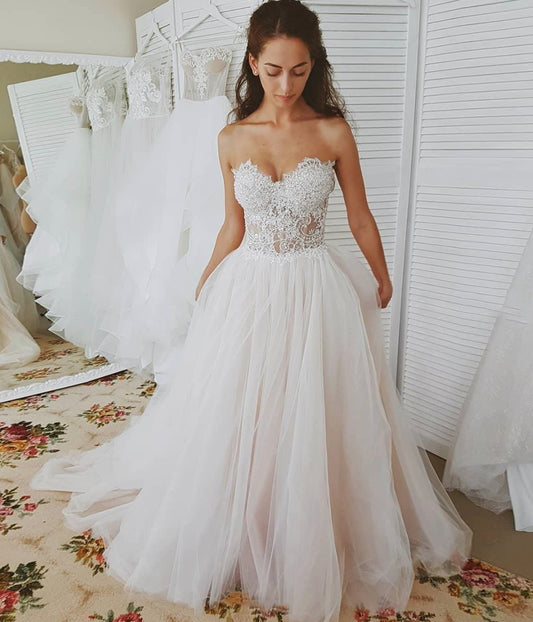 A LINE TULLE LACE LONG PROM DRESS FORMAL DRESS    cg10757