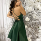 Cute satin short dress homecoming dress   cg11041