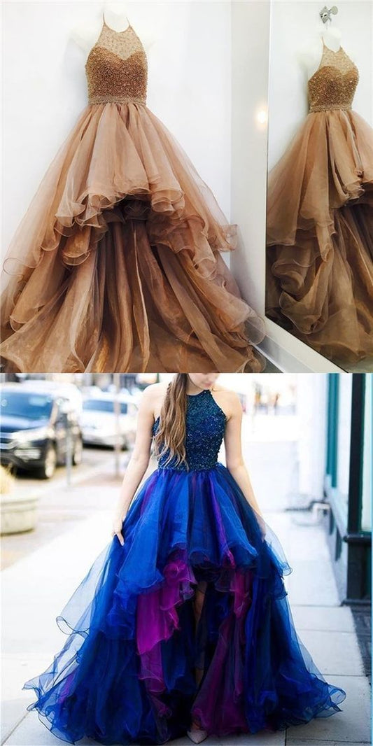 High Low Unique Design Modern Prom Dresses, Popular Fashion Elegant Gorgeous Evening Dress   cg11069