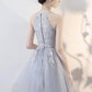 Cute gray tulle short homecoming dress party dress   cg11114