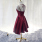 CUTE BURGUNDY SHORT DRESS PARTY DRESS  homecoming DRESS BLUE FORMAL DRESS   cg11272