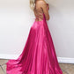 Simply Elegant Prom Dress, PinK Long Prom Dress, Straps Prom Dress with Lace Up Back   cg11301