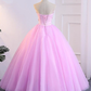 Pink Tulle Ball Gown Sweet 16 Party Dress, Pink Formal Dresses, Quinceanera prom Dress   cg11349