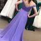 Off the Shoulder Purple Prom Dress    cg11479
