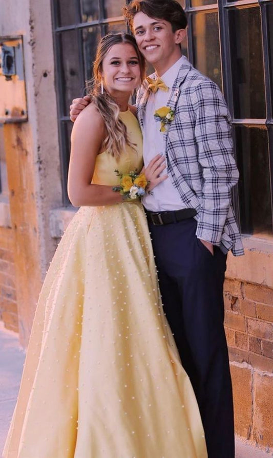 formal yellow prom dresses, pretty long prom gowns   cg11521