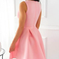 SIMPLE PINK SATIN SHORT DRESS PINK HOMECOMING DRESS   cg11707