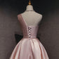 Pink Satin One Shoulder Homecoming Dress   cg12022