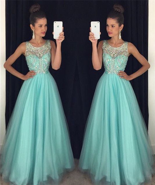Mint Green Prom Dresses,Elegant Evening Dresses   cg12144