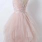 Pink v neck lace short dress party dress Homecoming Dresses cg12146