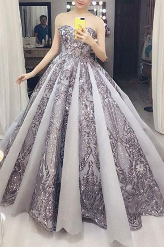 Gorgeous Sweetheart A Line Floor Length With Appliques Prom Dress   cg12192