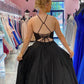 BLACK LONG PROM DRESS SIMPLE EVENING DRESS   cg12380