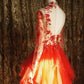Red lace dress red tulle lace short homecoming dress   cg12588
