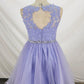 Lovely Lavender Tulle Short Handmade Party Dress, Knee Length Homecoming Dress    cg12687