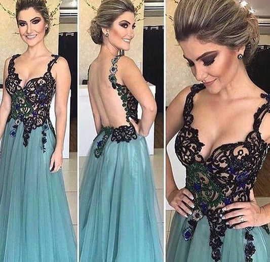 Charming Prom Dress,A-Line Prom Dress,Appliques Prom Dress,Tulle Evening Dress    cg12721