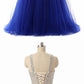 Royal Blue Beaded Top Homecoming Dress, Back To School Dresses ,Short homecoming Dress For Teens cg1303