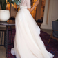 Beige two pieces tulle long prom dress beige formal dress   cg13085