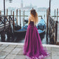 Purple lace sequins long prom dress evening dress    cg13113