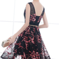 Adorable Black Floral High Low Homecoming Dress   cg13256