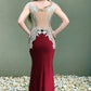 V Neck Mermaid Long Prom Dress   cg13417