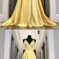 long yellow prom dresses leg split evening gowns cg1350