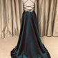 Simple v neck satin long prom dress, evening dress cg1376
