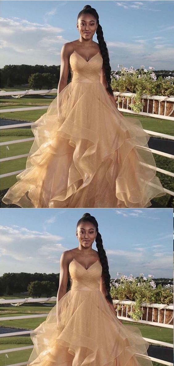 Spaghetti Straps Ball Gown Prom Dresses,Fancy Dresses,Prom Dress,Prom Dresses   cg13950