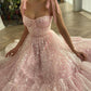 PINK TULLE SEQUINS A LINE PROM DRESS EVENING DRESS   cg14128