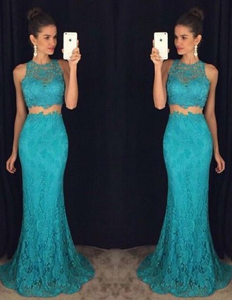 2 Piece Prom Gown,Two Piece Prom Dresses,2 Pieces Party Dresses   cg14130