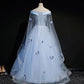 Beautiful Light Blue Ball Gown Lace-Up Party Dress, Blue Prom Dress    cg14242