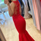 Mermaid Red Prom Dress, Long Prom Dresses ,Formal Prom Dress    cg15148