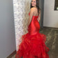 Mermaid Red Prom Dresses, Long Prom Dress, Prom dress   cg15240