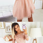 Pink tulle lace short dress, homecoming dress cg1559