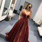 Burgundy satin long prom dress simple evening dress   cg15674