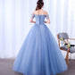 A LINE TULLE APPLIQUE LONG PROM DRESS EVENING DRESS   cg15727