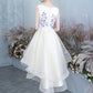 Lovely High Low Champagne Party Dress, Cute Short Homecoming Dress   cg15745